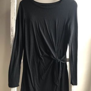 Aerie gray front tie dress